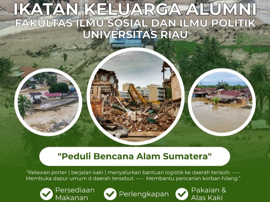 IKA FISIP UNRI Bentuk Tim Relawan dan Buka Donasi untuk Korban Banjir Sumatera